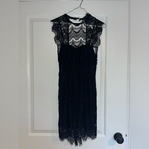 Black lace free people dress
